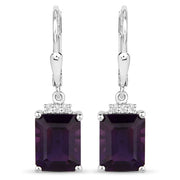 Bids.com 6.63 Carat Genuine Amethyst .925 Sterling Silver Earrings Earrings