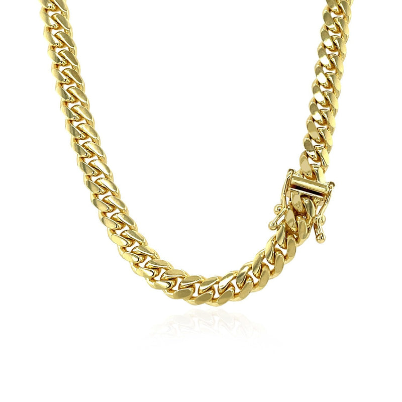 Bids.com 5.0mm 14k Yellow Gold Classic Miami Cuban Solid Chain Necklaces