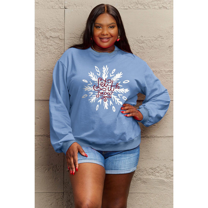 Simply Love LET IT SNOW Long Sleeve Sweatshirt