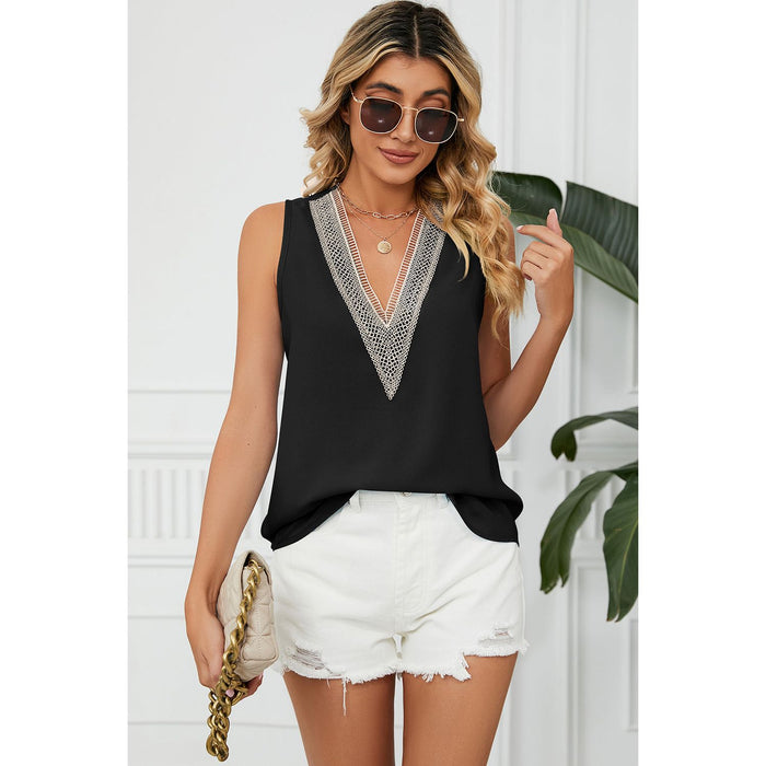 V-Neck Wide Strap Tank