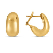 Bids.com 14k Yellow Gold Fancy Omega Hoops Earrings