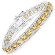 Bids.com 12.47 Carat Genuine Citrine .925 Sterling Silver Bracelet Bracelets
