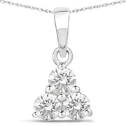 Bids.com 0.51 Carat Genuine Lab Grown Diamond 14K White Gold Pendant Pendants