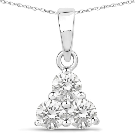 Bids.com 0.51 Carat Genuine Lab Grown Diamond 14K White Gold Pendant Pendants