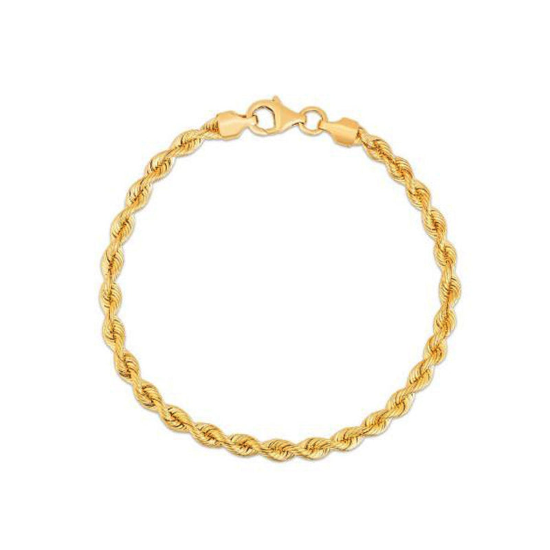 Bids.com Silk Rope Chain Bracelet in 14k Yellow Gold  (3.70 mm) Bracelets