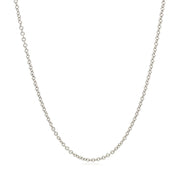 Bids.com 14k White Gold Round Cable Link Chain 1.9mm Necklaces