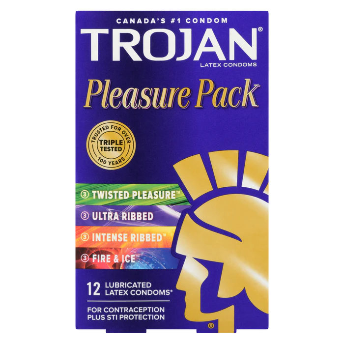 Trojan Pleasure Pack Assorted Lubricated Condoms 12-Count