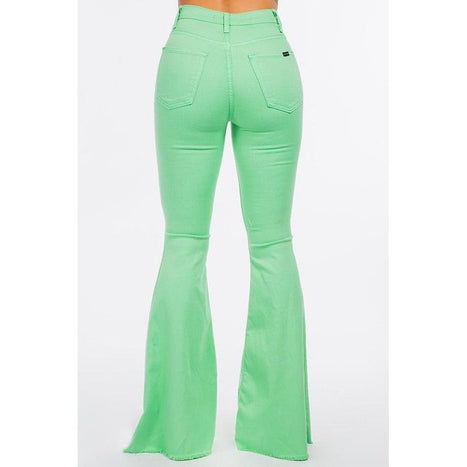 Bell Bottom Jean in Lime