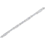 Bids.com 10K White Gold Geometric Pattern Diamond Tennis Bracelet (3 cttw, H-I Color, SI2-I1 Clarity) Bracelets
