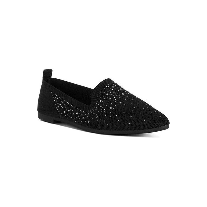 Abedi Rhinestone Embellished Pull Tab Loafers