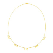 Bids.com 14k Yellow Gold Necklace with Circle Dangle Stations Necklaces