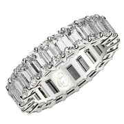 Bids.com Emerald Cut Lab Grown Diamond Eternity Ring in 14k White Gold (6 cttw FG/VS2) Rings