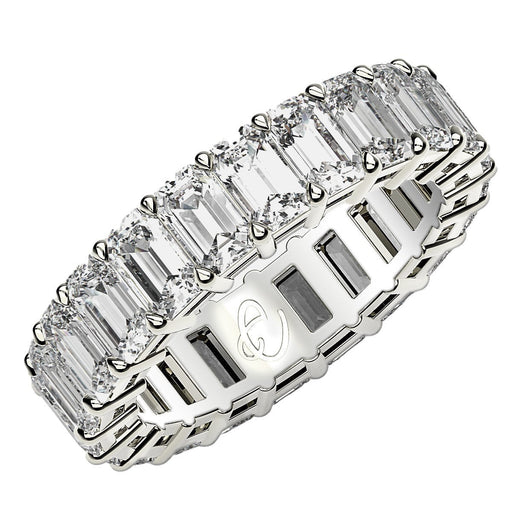 Bids.com Emerald Cut Lab Grown Diamond Eternity Ring in 14k White Gold (6 cttw FG/VS2) Rings