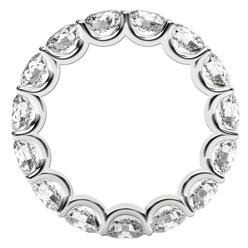 Bids.com Round Cut Lab Grown Diamond Eternity Ring in 14k White Gold (5 cttw FG/VS2) Rings