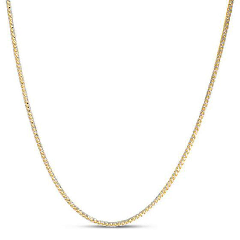 Bids.com 14k Yellow Gold Round Pave Franco Chain (2.30 mm) Necklaces
