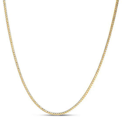 Bids.com 14k Yellow Gold Round Pave Franco Chain (2.30 mm) Necklaces White Smoke 18 / Yellow Gold,20 / Yellow Gold,24 / Yellow Gold
