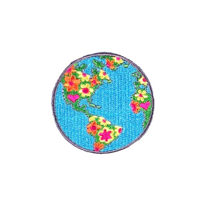 Threddies Planet Earth Patch With Flowers