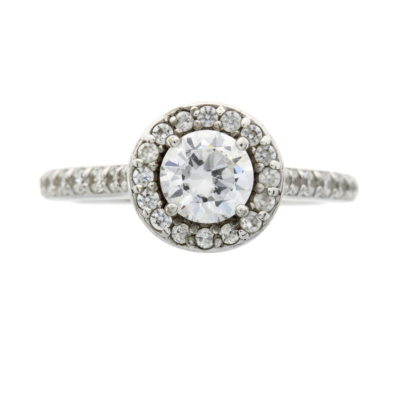 Bids.com Cubic Zirconium Ring Sterling Silver Rings