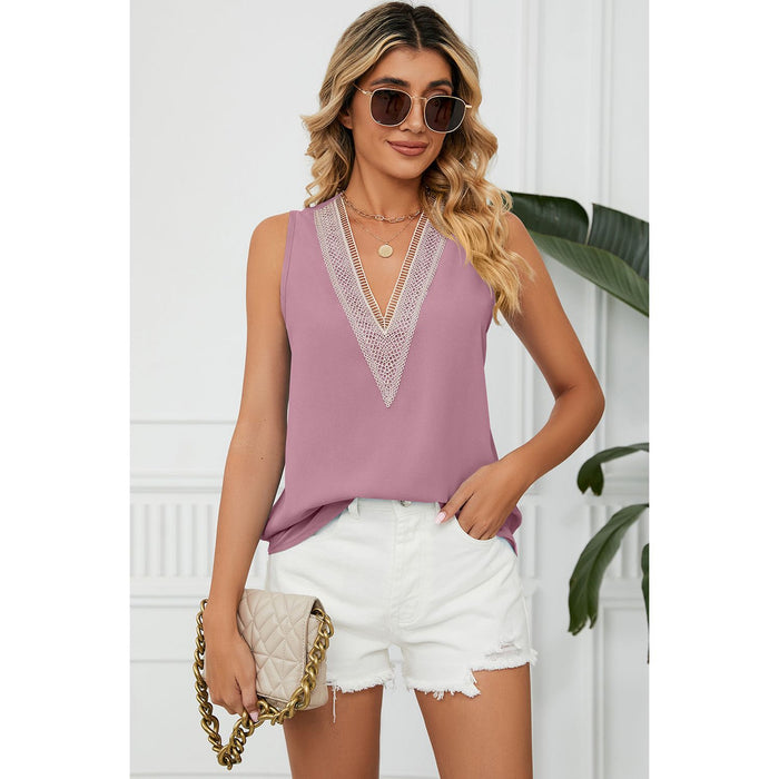 V-Neck Wide Strap Tank