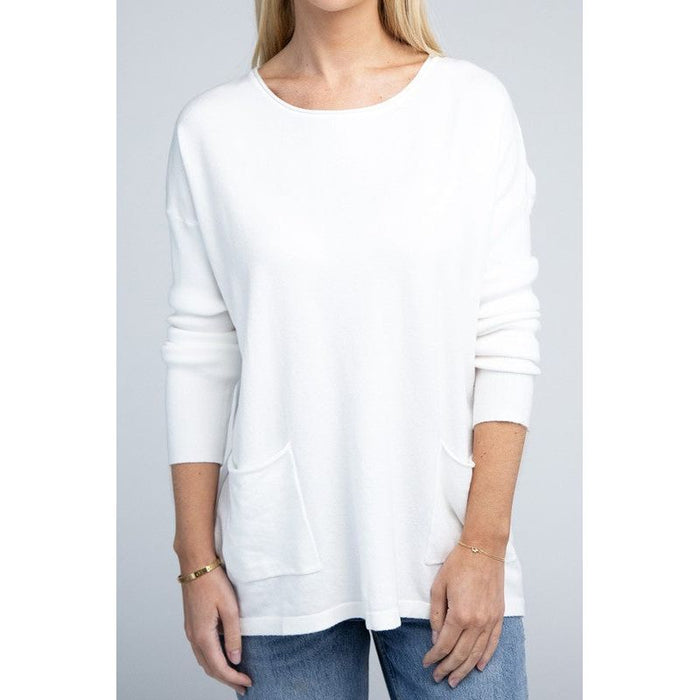 Viscose Front Pockets Sweater