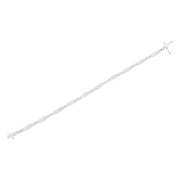 Bids.com 14K White Gold 1-1/2 Cttw Round Brilliant-Cut & Baguette Cut Diamond Bezel and Tapered Link 7" Tennis Bracelet (H-I Color, I1-I2 Clarity) Bracelets