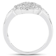 Bids.com 14K Yellow Gold Plated 0.29 Carat Genuine White Diamond .925 Sterling Silver Ring Rings
