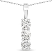 Bids.com 0.75 Carat Genuine Lab Grown Diamond 14K White Gold Pendant Pendants
