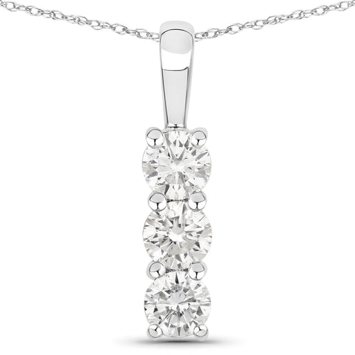 Bids.com 0.75 Carat Genuine Lab Grown Diamond 14K White Gold Pendant Pendants