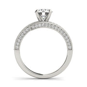 Bids.com 14k White Gold Round Diamond Bypass Style Engagement Ring (1 1/2 cttw) Rings