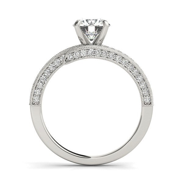 Bids.com 14k White Gold Round Diamond Bypass Style Engagement Ring (1 1/2 cttw) Rings