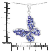 Bids.com 3.78 Carat Genuine Tanzanite .925 Sterling Silver Pendant Pendants
