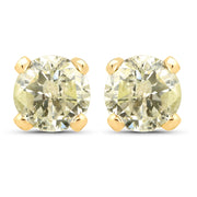Bids.com 1.02 Carat Genuine LB Diamond 14K Yellow Gold Earrings Earrings