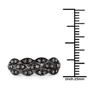 Bids.com 0.31 Carat Genuine Champagne Diamond .925 Sterling Silver Ring Rings