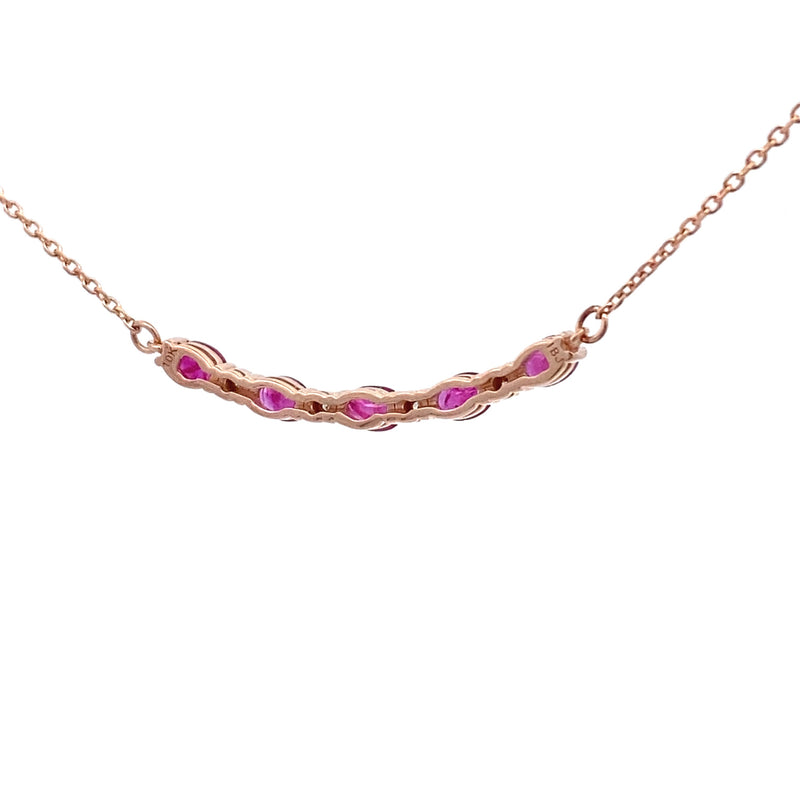 Bids.com .73ct Ruby Diamond Fashion Pendants 10KT Rose Gold Pendants