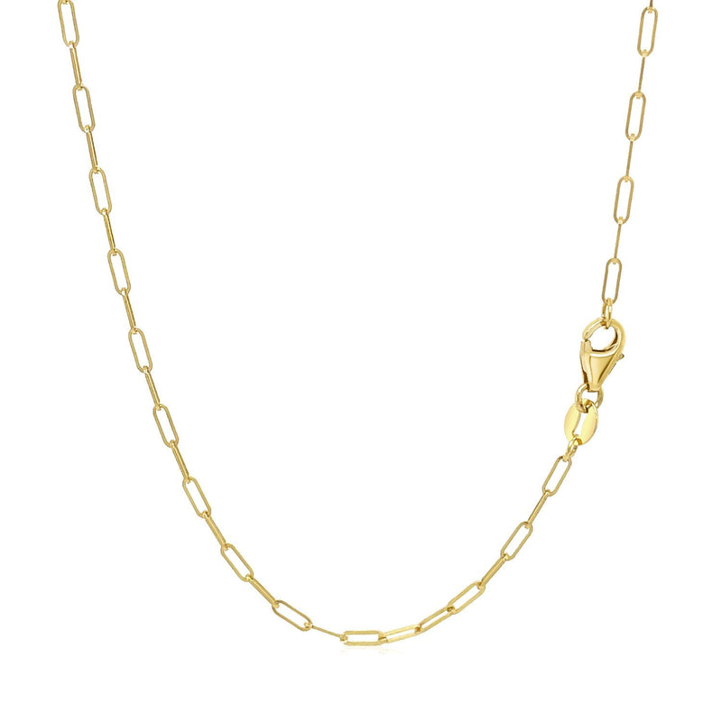 Bids.com 14K Yellow Gold Fine Paperclip Chain (1.5mm) Necklaces