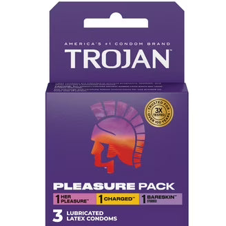Trojan Trojan Pleasure Pack 3 Lubricated Latex Condoms Condoms