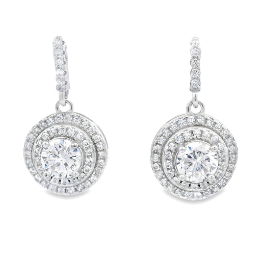 Bids.com Cubic Zirconia Earrings Sterling Silver Earrings