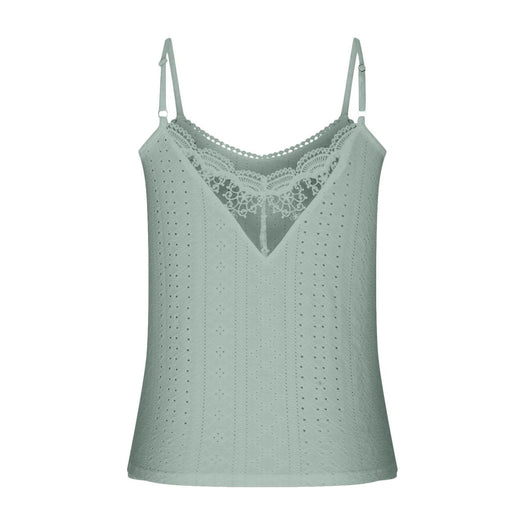 Eyelet Lace Detail V-Neck Cami