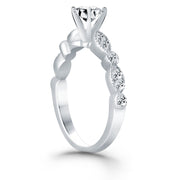 Bids.com 14k White Gold Fancy Shaped Diamond Engagement Ring Rings