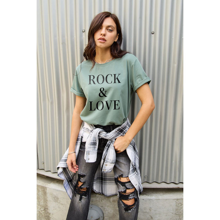 Simply Love ROCK ＆ LOVE Short Sleeve T-Shirt