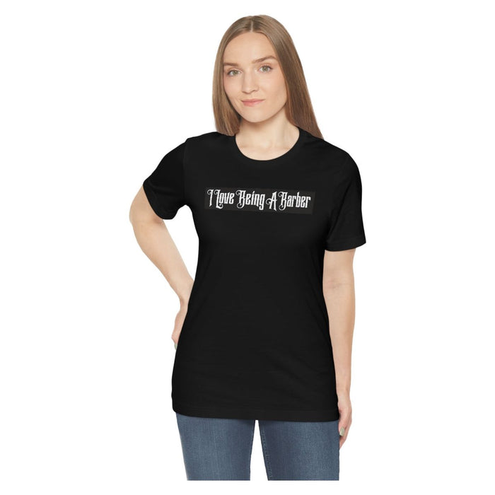 Officialilovebeingabarber Unisex Jersey Short Sleeve Tee