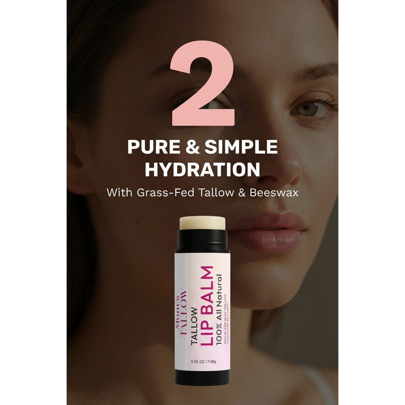 Mom’s Tallow Tallow Lip Balm (Long lasting)