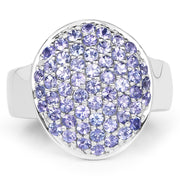 Bids.com 2.00 Carat Genuine Tanzanite .925 Sterling Silver Ring Rings