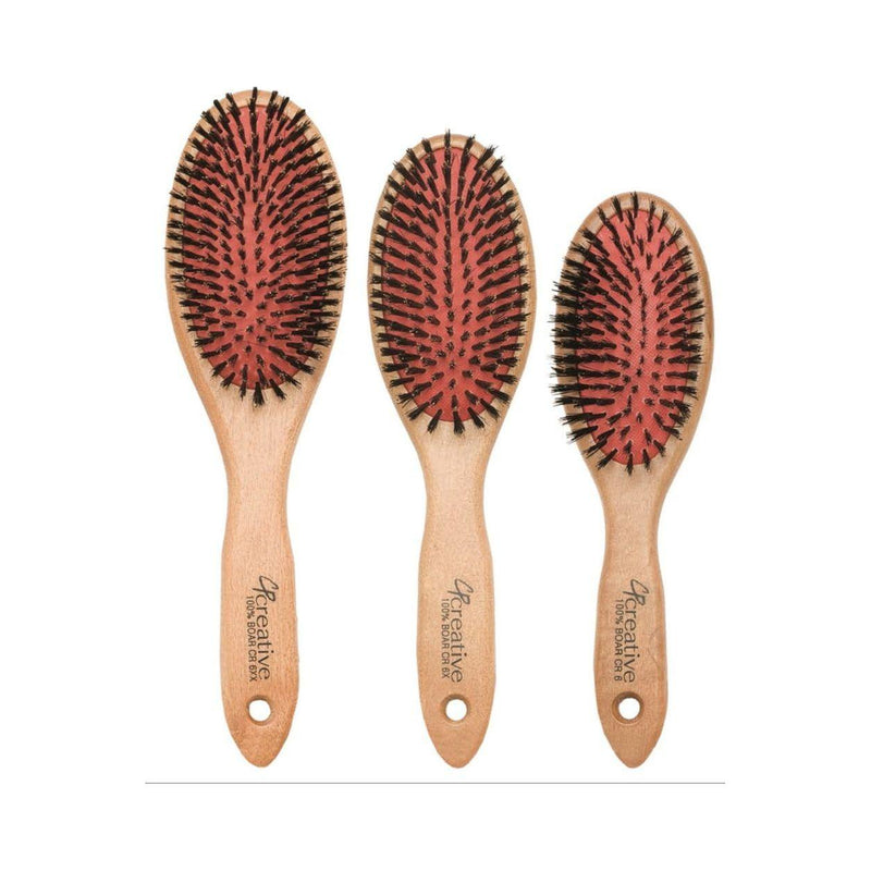 Creative Pro Hair Tools Eco-Friendly Boar Bristle Paddle Wood Hair Brush Hair Brush