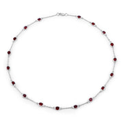 Bids.com 8.10 Carat Genuine Garnet .925 Sterling Silver Necklace Necklaces