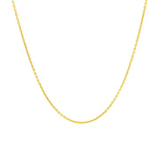 Bids.com 14k Yellow Gold Round Cable Link Chain 1.1mm Necklaces