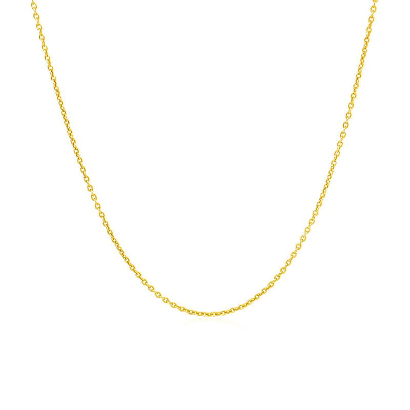 Bids.com 14k Yellow Gold Round Cable Link Chain 1.1mm Necklaces