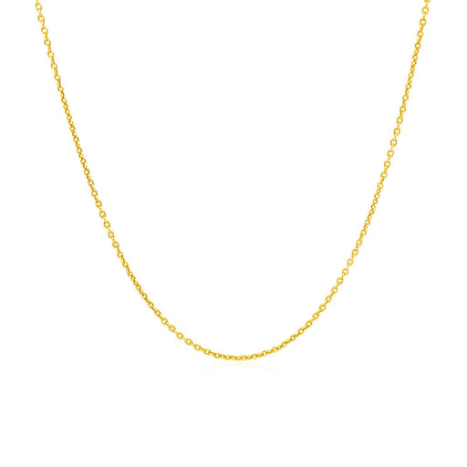 Bids.com 14k Yellow Gold Round Cable Link Chain 1.1mm Necklaces