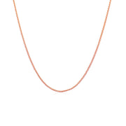 Bids.com 14k Rose Gold Round Wheat Chain (1.00 mm) Necklaces