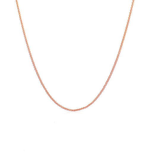 Bids.com 14k Rose Gold Round Wheat Chain (1.00 mm) Necklaces